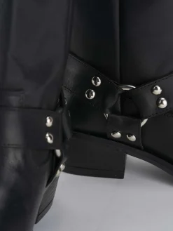 Stivali tacco 4cm pelle nero