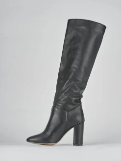 Stivali tacco 9cm pelle nero