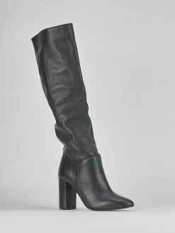 Stivali tacco 9cm pelle nero