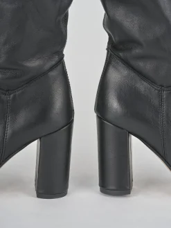 Stivali tacco 9cm pelle nero