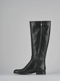 Stivali tacco 2cm pelle nero