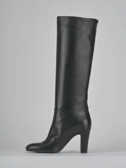 Stivali tacco 9cm pelle nero