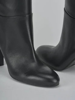 Stivali tacco 9cm pelle nero