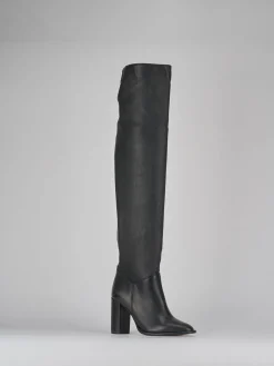 Stivali tacco 8cm pelle nero