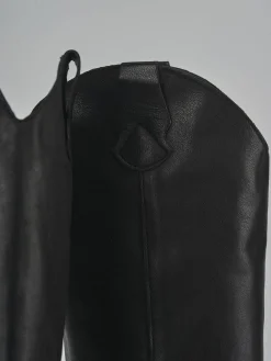 Stivali tacco 6cm pelle nero