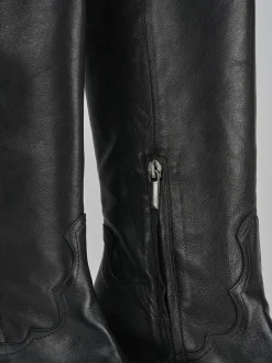 Stivali tacco 7cm pelle nero