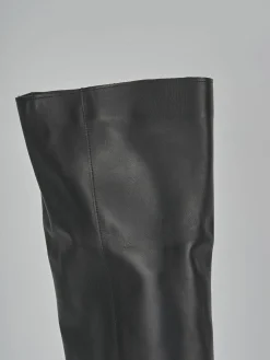 Stivali tacco 4cm pelle nero