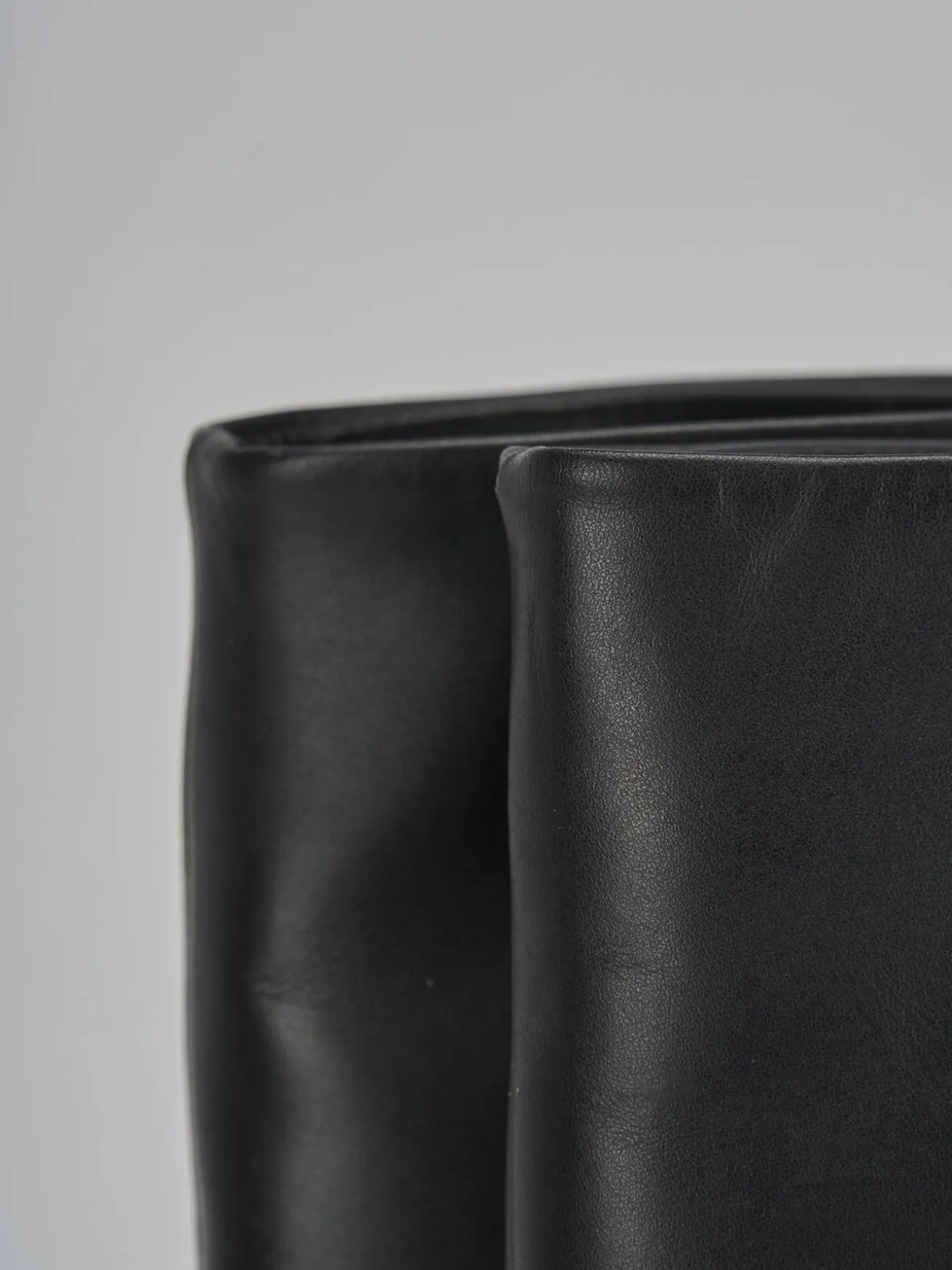 Stivali tacco 2cm pelle nero