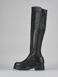 Stivali tacco 3cm pelle nero