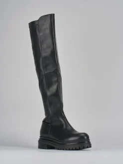 Stivali tacco 3cm pelle nero