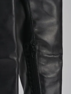 Stivali tacco 3cm pelle nero