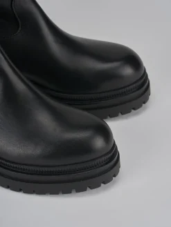 Stivali tacco 3cm pelle nero