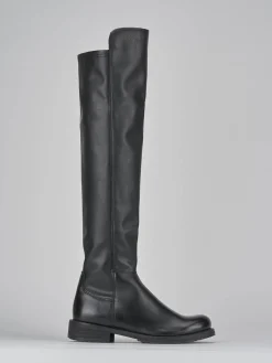 Stivali tacco 2cm pelle nero