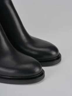 Stivali tacco 5cm pelle nero