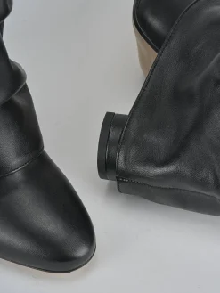 Stivali tacco 7cm pelle nero