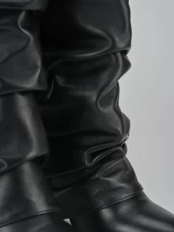 Stivali tacco 7cm pelle nero