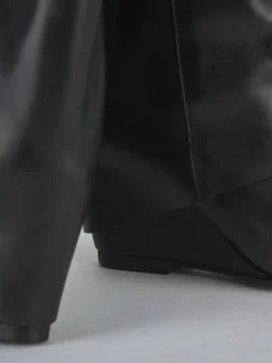 Stivali tacco 4cm pelle nero