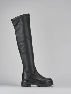 Stivali tacco 3cm pelle nero