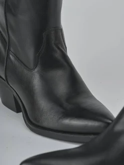 Stivali tacco 4cm pelle nero