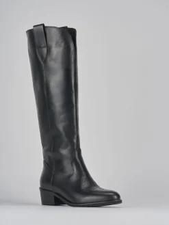 Stivali tacco 4cm pelle nero