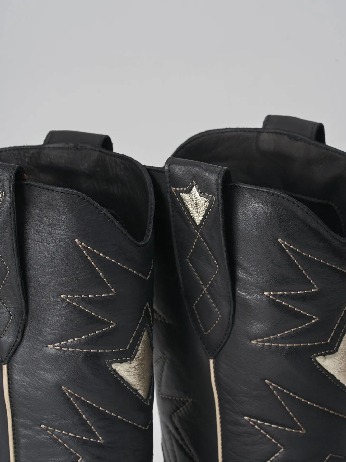 Stivali tacco 4cm pelle nero