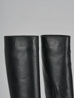 Stivali tacco 6cm pelle nero