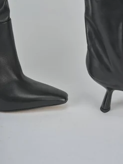 Stivali tacco 7cm pelle nero