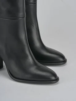 Stivali tacco 9cm pelle nero