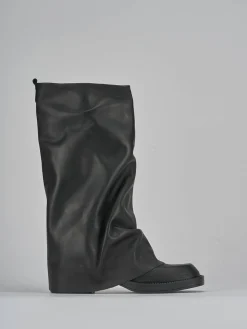 Stivali tacco 3cm pelle nero