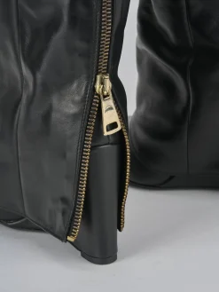 Stivali tacco 9cm pelle nero