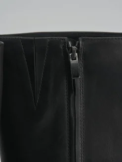 Stivali tacco 5cm pelle nero