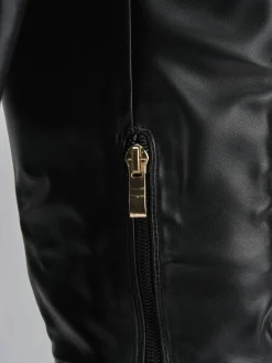 Stivali tacco 10cm pelle nero