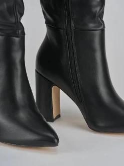 Stivali tacco 10cm pelle nero