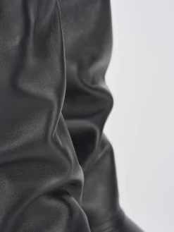 Stivali tacco 5cm pelle nero