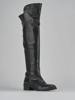 Stivali tacco 4cm pelle nero