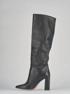 Stivali tacco 9cm pelle nero