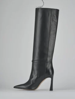 Stivali tacco 8cm pelle nero