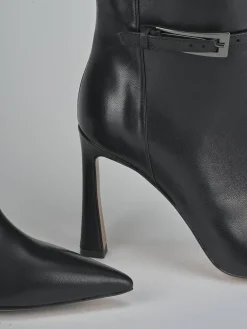 Stivali tacco 8cm pelle nero