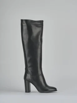 Stivali tacco 8cm pelle nero