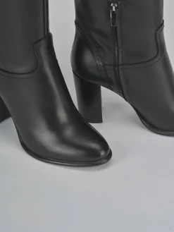 Stivali tacco 8cm pelle nero