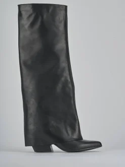 Stivali tacco 7cm pelle nero