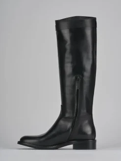 Stivali tacco 3cm pelle nero