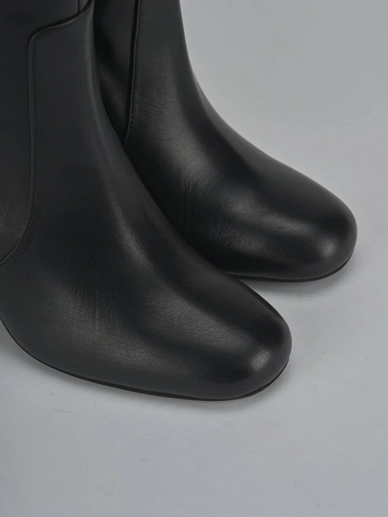 Stivali tacco 8cm pelle nero