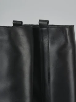 Stivali tacco 2cm pelle nero