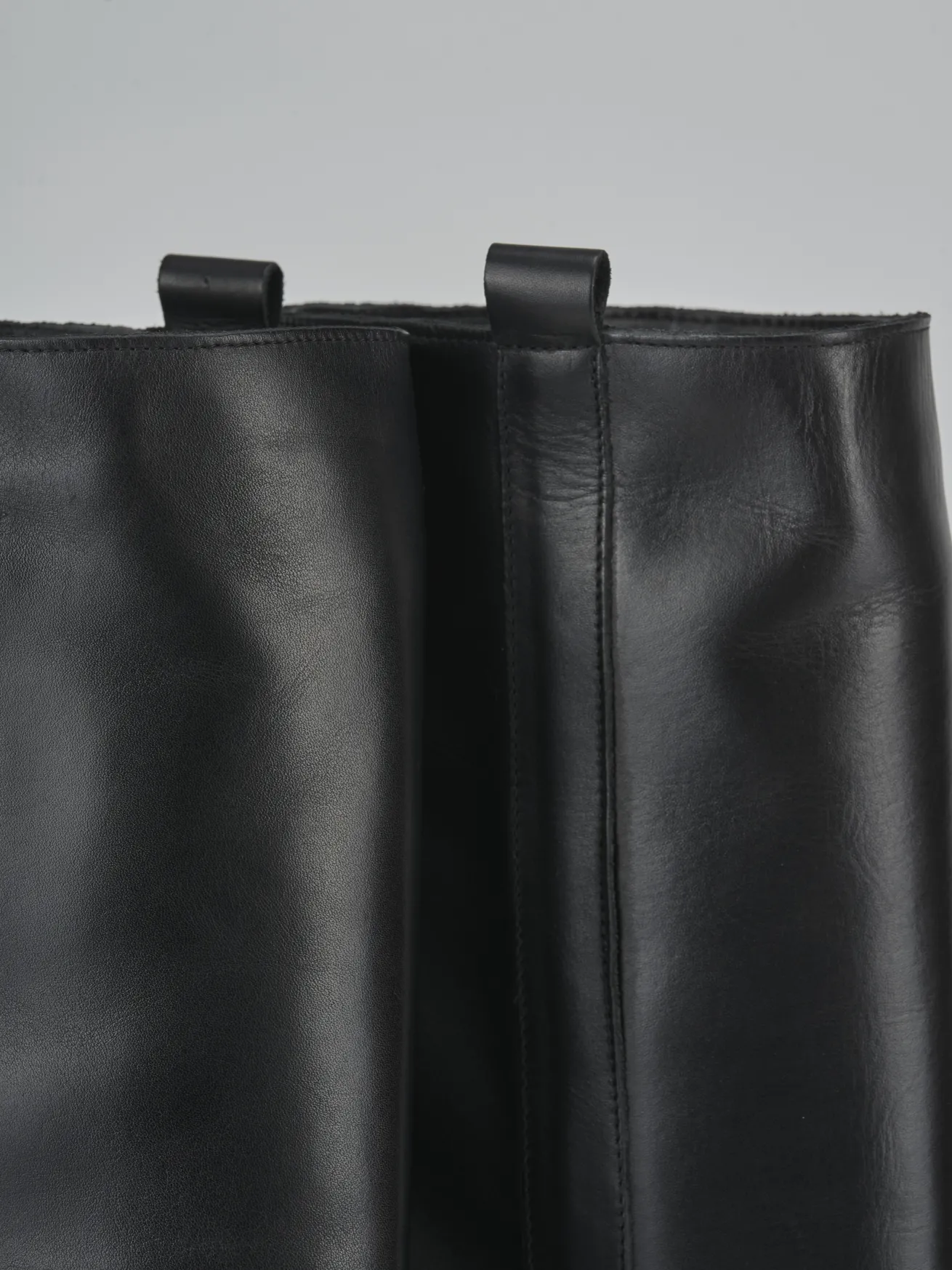 Stivali tacco 2cm pelle nero