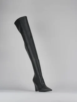 Stivali tacco 9cm pelle nero