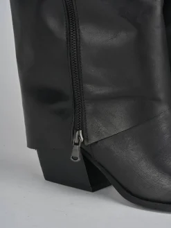 Stivali tacco 7cm pelle nero