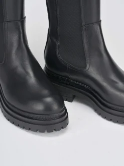 Stivali tacco 3cm pelle nero