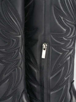 Stivali tacco 5cm pelle nero