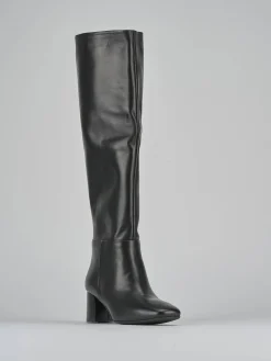 Stivali tacco 6cm pelle nero